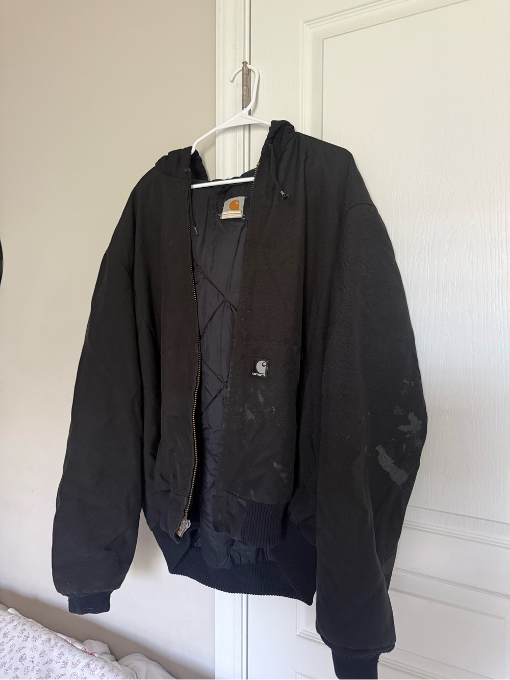 Carhartt Black Hooded Insulated Puffer Jacket